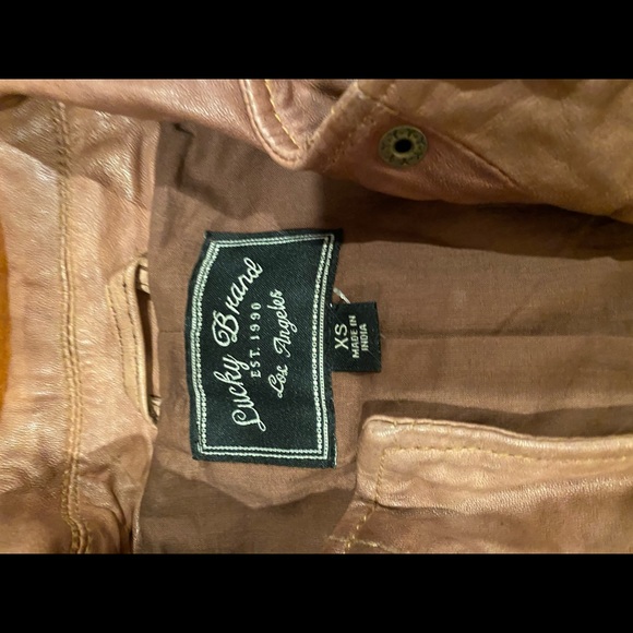 Lucky brand leather jacket - Picture 2 of 4